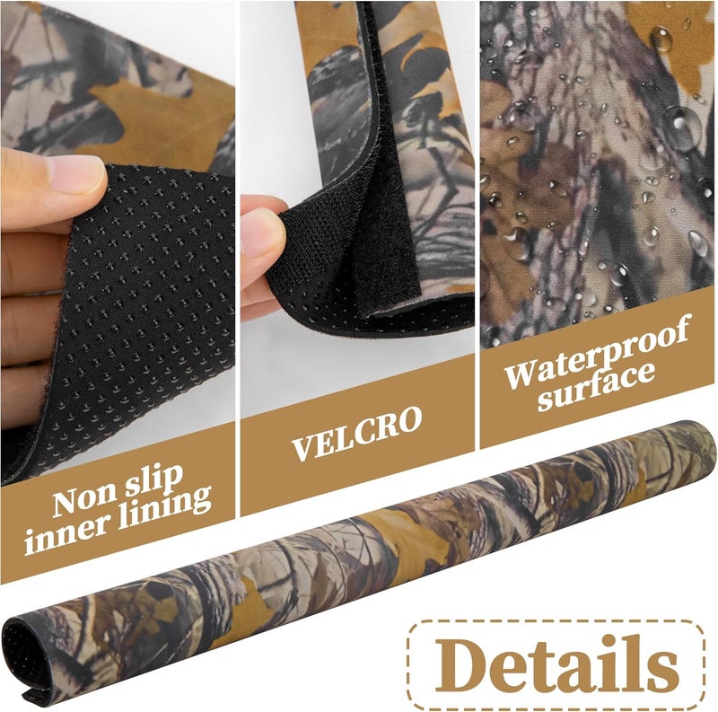 Adnee 3Pcs/4Pcs Tree Stand Rail Pads - 19.6"x5.3" Waterproof Camo Treestand Shooting Rail Pads - Tree Stand Rail Covers for Climbing Tripod Deer Stand Treestand Ladder - Image 3